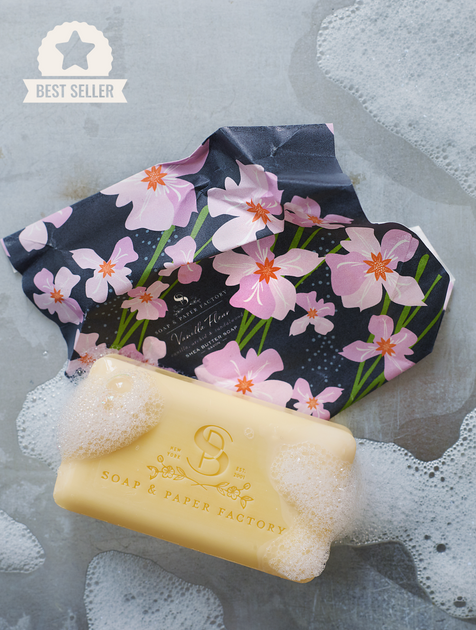 Homemade Shea Butter Soap with Roses and Vanilla
