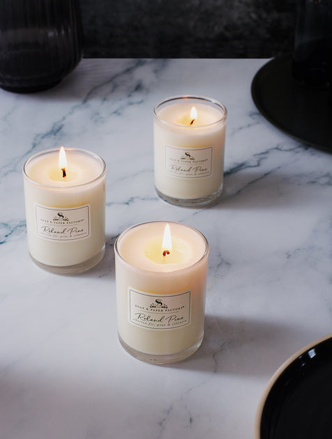 Roland Pine Soy Candle Trio: Natural & Clean Burning – Soap & Paper Factory