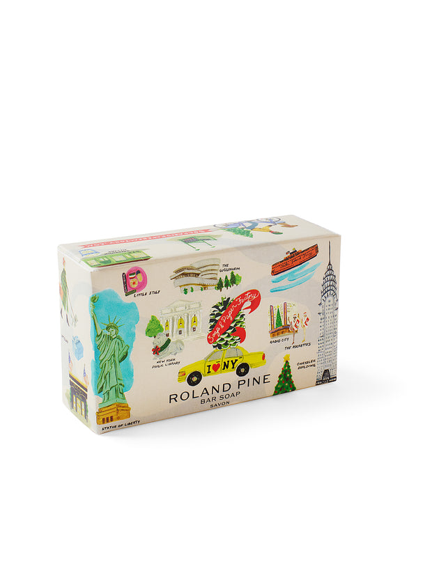 Holiday in New York Roland Pine 5 oz Boxed Shea Butter Soap Bar